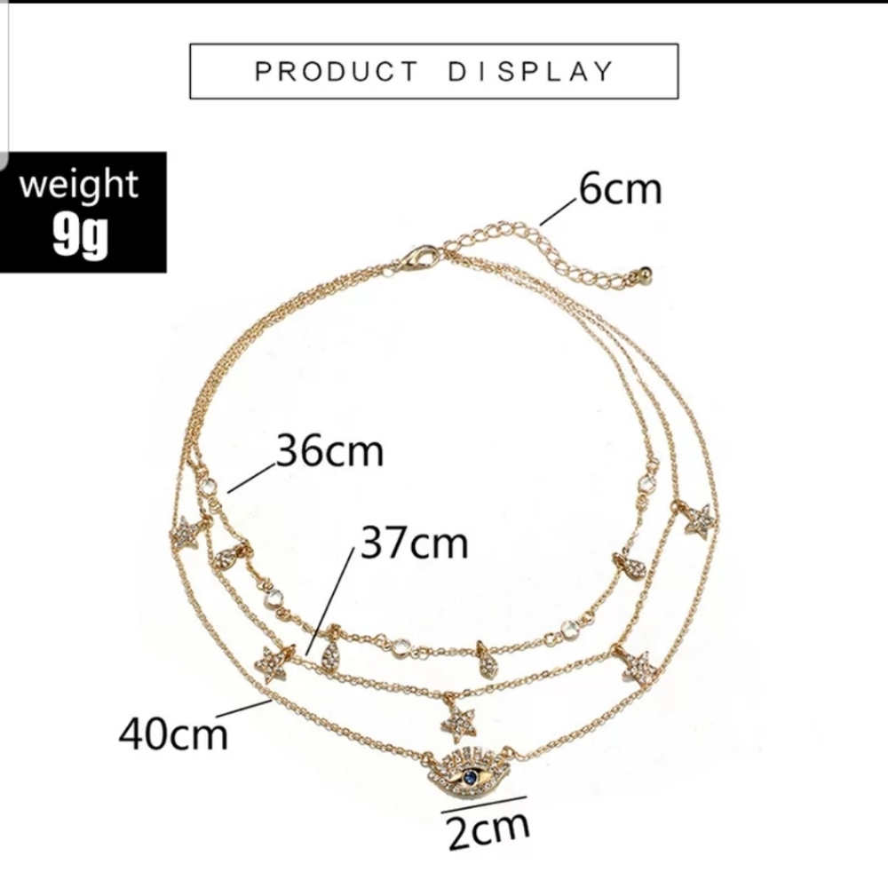*Kinsley * Eye Layered necklace - Picture 2 of 6